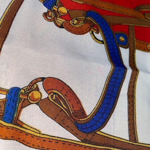 Gim Renoir vintage scarf equestrian print - Picture 8 of 10